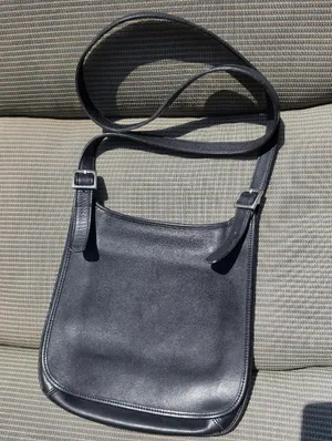 Vintage Coach Slim Legacy Flap Saddle Crossbody Black thumbnail 1