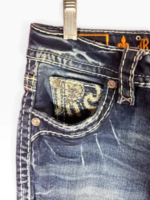 Rock Revival Sundee Easy Skinny Jeans Size 26 Rhinestone Bling Y2K thumbnail 5