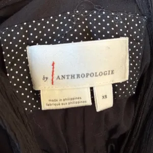 Anthropologie‎ Black Crinkle Wide Leg Jumpsuit Smocked Waist Halter XS thumbnail 8