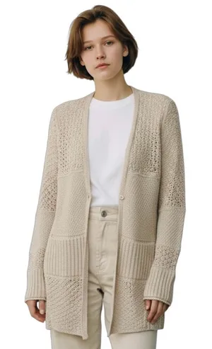 AE American Eagle Y2K Fairy Duster Crochet Grunge Mid Length Cardigan Sz S thumbnail 1