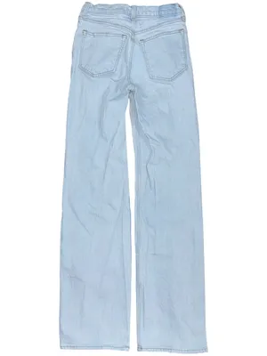 Abercrombie Fitch Jeans 90s Relaxed High Rise Light Wash Denim Distressed 2 LONG thumbnail 2