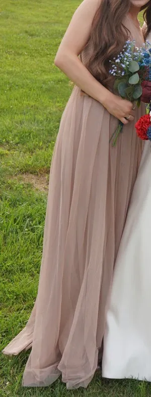 Birdie Gray Bridesmaid Dress thumbnail 4