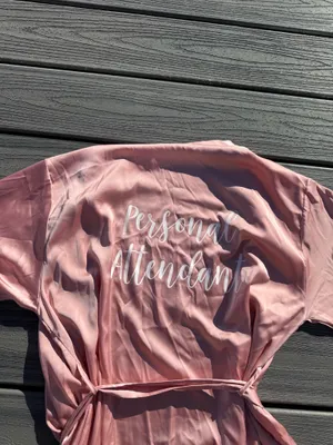 Personal Attendant Silk Robe Pink thumbnail 3