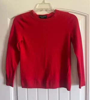 Banana Republic Bright Red Crewneck Sweater thumbnail 1