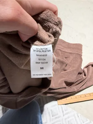 Beige botany Brown Button-Front Ruched Terry cloth Dress medium thumbnail 7