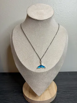 Handmade Silver Dolphin Tail Necklace thumbnail 2