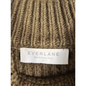 Everlane Womens Olive Green Wool Cashmere Mock Neck Pullover‎ Sweater Small thumbnail 3