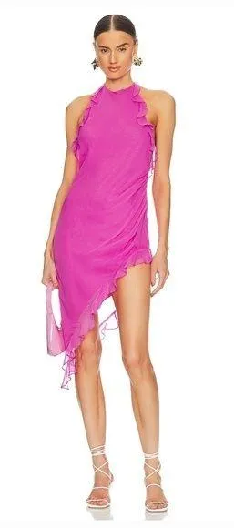 Amanda Uprichard Kalyn Dress in Rose Pink thumbnail 1