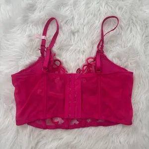 Victoria’s Secret Dream Angels Wicked Shimmer Heart Embroidery Corset Pink Large thumbnail 6