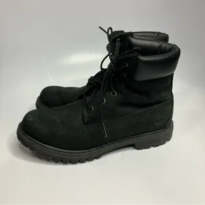 Timberland black leather‎ lace up boots size 8.5 thumbnail 3