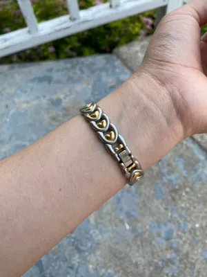 vintage watch with heart detailed band thumbnail 2