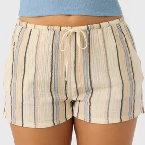 O'Neill Women's Brenda Stripe Shorts in Tapioca size XL NWT thumbnail 3