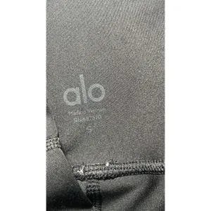Alo Yoga Leggings High Waist Logo Side Stripe Small Black Mesh Colorblock Active thumbnail 5