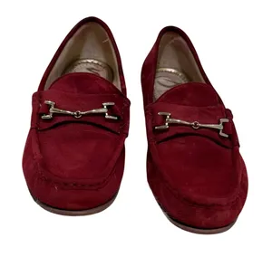 Sam Edelman Loraine Crimson/Scarlet Red Suede Bit Loafers| 6 thumbnail 1