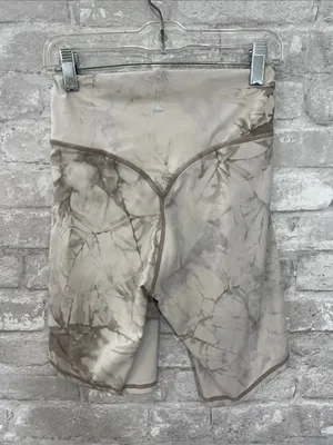 Balance Athletica Beige Tie-Dye High-Rise Bike Shorts thumbnail 2
