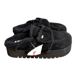 Nubikk Teddy Fur Suede Black Platform Mules Clogs EU 39 US 8.5 NEW with Tags thumbnail 2