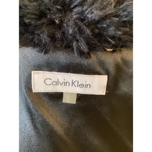 Calvin Klein‎ Womens Black Faux Fur Vest Size Large thumbnail 3