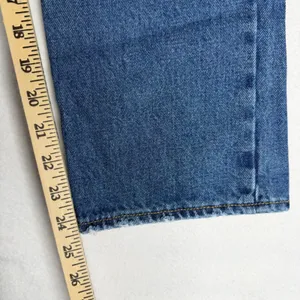 Old Navy Womens Medium Wash Straight Leg‎ 100% Cotton Jeans Size 6 Distressed thumbnail 6