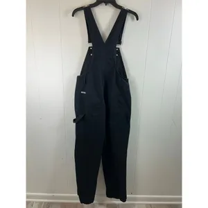 Revolve Plus Size Women's Juniors Black Baggy Straight Leg Overalls Size S thumbnail 5