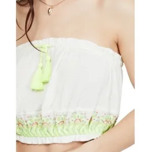 Free People No More Tiers Tube Top Neon Embroidered thumbnail 4