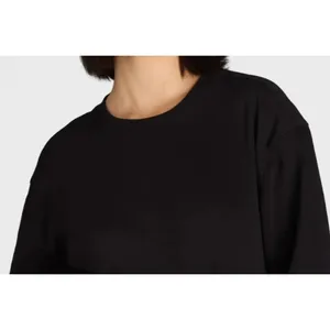 Athletic Works Womens Sweatshirt Size XL Black Fleece Crewneck Relaxed Cozy Fit thumbnail 3