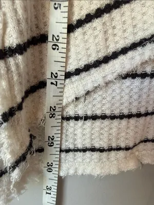 Free People Boho Striped Waffle Thermal Tunic Top Shirt thumbnail 5