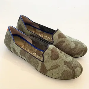 Rothy's Size 5.5 The Loafer Green Camouflage Round‎ Toe Flat Slip on Shoe thumbnail 3