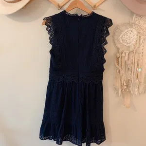 Altar'd State Navy Blue Lace Dress thumbnail 2