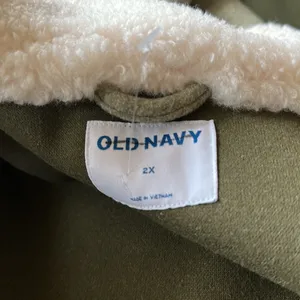 NWOT OLD NAVY Soft-Brushed Sherpa-Trim Jacket for Women In Satin Moss thumbnail 7