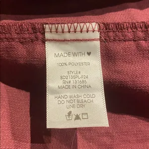 Arula Burgundy Corduroy Tiered Short Dress 1X NWT thumbnail 7