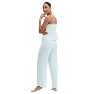NWT INC International Concepts Knit Tank & Pajama Pants Set Clear Dew Green S thumbnail 2