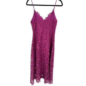 ASTR the Label Womens Sleeveless Lace Midi Dress Pink Size Large Feminine Party thumbnail 4