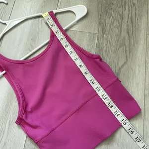 Lululemon Longline Tank power pivot ribbed womens Pink (size 4) workout outdoor thumbnail 4