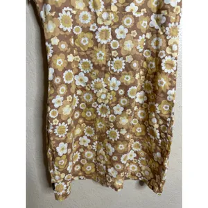 Afends Hemp Tencel Retro Daisy Floral Mini Dress Sleeveless Scoop Neck US 2 thumbnail 14