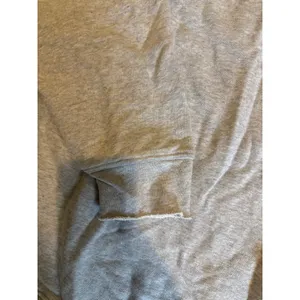 Aerie Heather Gray Split Neck Raw‎ Edge Pullover Sweatshirt oversized Large thumbnail 3