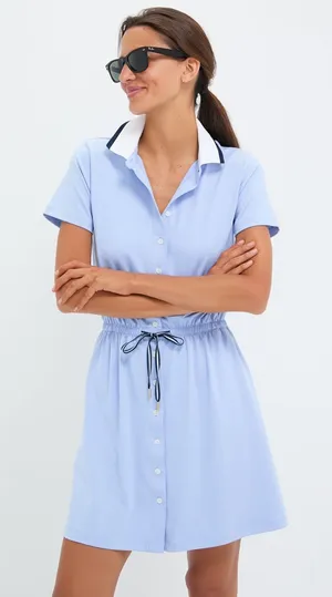 Tuckernuck Light Blue Short Sleeve Performance Jersey Alcott Golf Dress Medium thumbnail 1