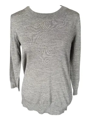 J. Crew long sleeve crewneck pullover wool sweater top women's size small thumbnail 1