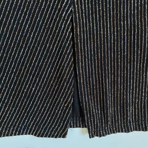 ROW-A‎ Metallic Pinstripe Faux Wrap Mini Dress Black Gold XXL Party Cocktail thumbnail 5