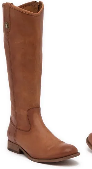 Frye Melissa Button Inside Zip Leather Boot COGNAC/BROWN Color NEW thumbnail 1