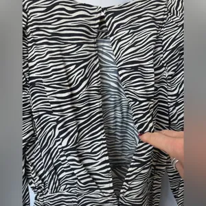 H&M Zebra‎ Print Long Sleeve Mini Dress – Size 6 thumbnail 6