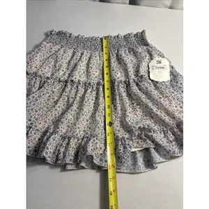 NWT Altar'd State Blue Floral Tiered Mini Skirt Size‎ Medium Cottage Fairy thumbnail 8