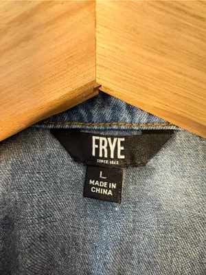 Frye Denim Shirt Dress Womens L Western Long Sleeve Button Front Mini Blue thumbnail 11