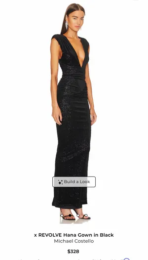 Michael Costello x REVOLVE Hana black gown thumbnail 2
