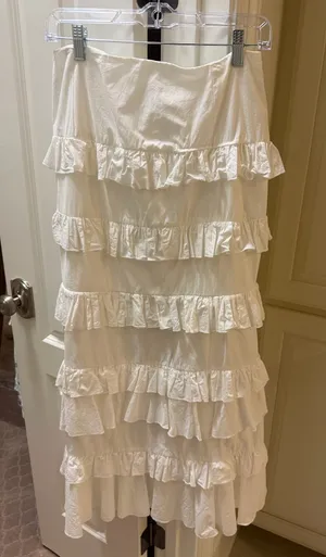 Amable by Mable White Maxi Skirt Size L thumbnail 1