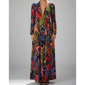 FARM RIO Under The Sea Maxi Dress, Multicolor, XS thumbnail 8