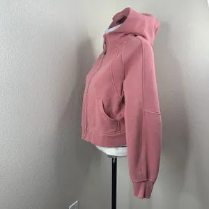 Lululemon Scuba Oversized Full Zip Hoodie Sweatshirt Brier Rose Pink Sz XS/S thumbnail 5