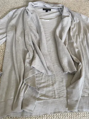Banana Republic Women's Gray Open Front Cardigan - Size M thumbnail 5