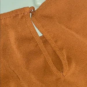 Women's Brown Blouse with Button Accents Large thumbnail 4