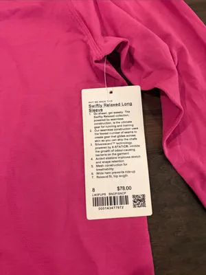 New With Tags Lululemon Swiftly Relaxed Long Sleeve Sz 8 thumbnail 7