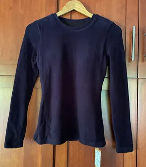 OGL Brami Top MaxWarm Crewneck Long Sleeve Navy Blue Size Small NEW thumbnail 1